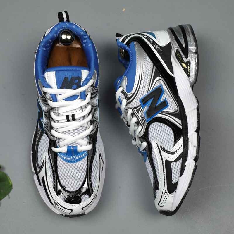 کفش اسپرت مدل کتونی مردانه نیوبالانس  سفید مشکی آبی  سایز 41تا44