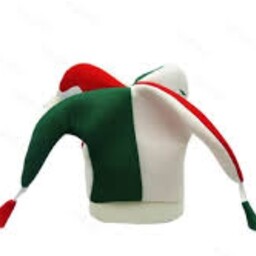 کلاه شیطونی سه رنگ پرچم ایران سبز وسفید وقرمز