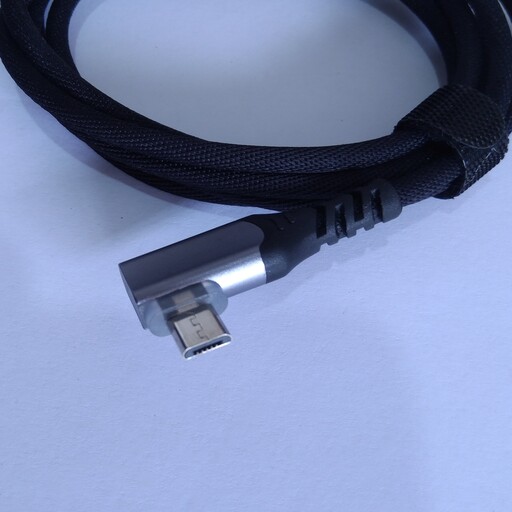 کابل شارژر-  میکرو یو اس بی-  روکش کنفی فست شارژر  سوکت از بغل فلزی جریان 2آمپر درجه یک  کابل micro USB