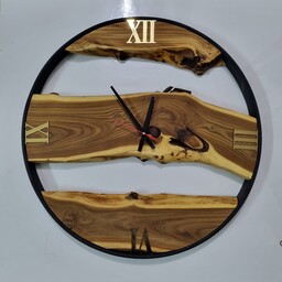 ساعت چوبی روستیک دستساز قطر 60
