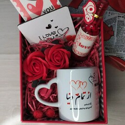 باکس هدیه شکلات گل رز سرخ کادو جعبه تولد ولنتاین عاشقانه سالگرد عقد ازدواج عروسی 