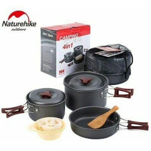 ست ظروف سفری نیچرهایک 2 الی 3 نفره Naturehike Utensils Aluminium Alloy Outdoor Cookware