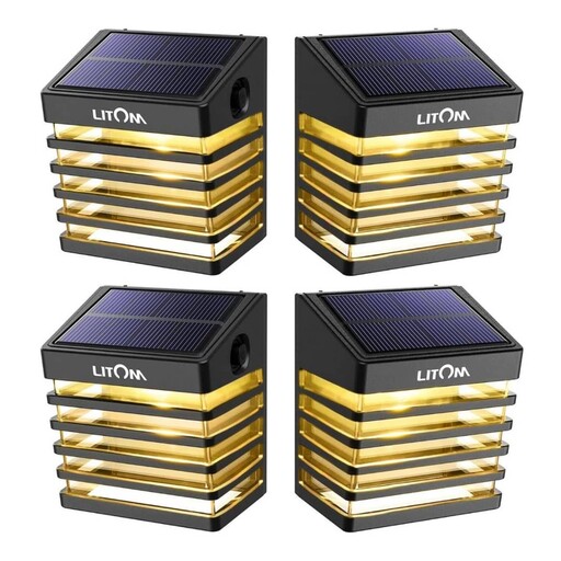 چراغ سنسور دار خورشیدی برند Litom پک چهار عددی 