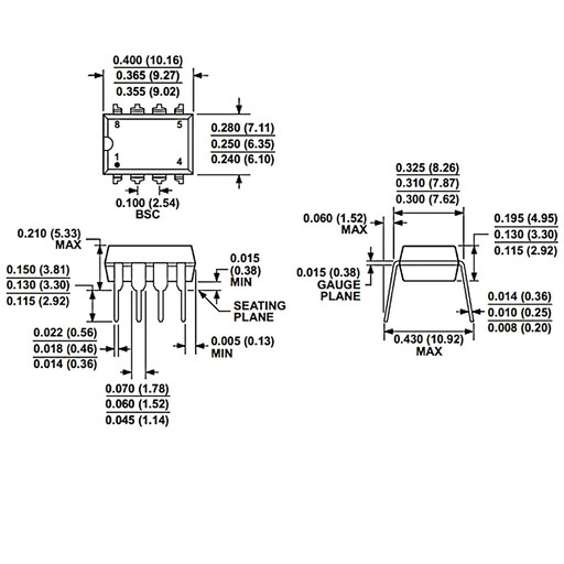 آی سی DS1307 RTC پکیچ DIP-8