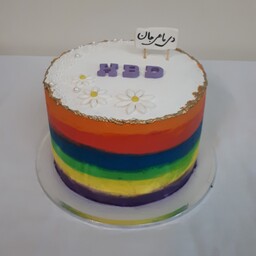 کیک رنگی رنگی شاد