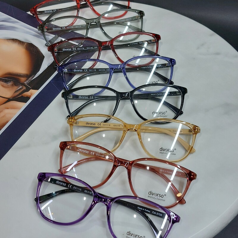 عینک فریم طبی دیورسو اورجینال ترکیه نشکن و بسیار سبک کد 1115 DV  زنانه دخترانه 
