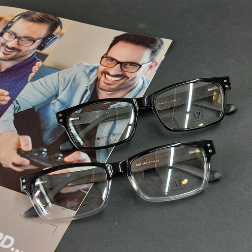 عینک فریم طبی زنانه مردانه برند گَپ مدل مستطیلی کائوچو اَستیت مقاوم و با دوام با کیفیت بالا 