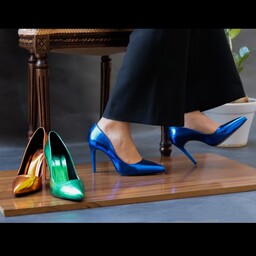 کفش مجلسی زنانه لودشکا پاشنه 8 سانت(37تا41)رنگبندی سیاه نقره ای طلایی سبز بنفش فیروزه ای نارنجی آبی کاربنی