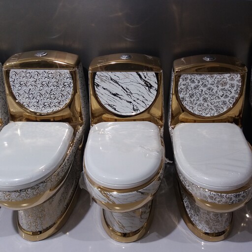 توالت فرنگی طلایی کاتیا مدل بلونی کوتینگ شده(ارسال بصورت پس کرایه)