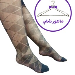جوراب زنانه زیر زانو طرحدار پارازین رنگ مشکی