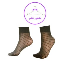 جوراب مچی زنانه طرحدار رنگ مشکی