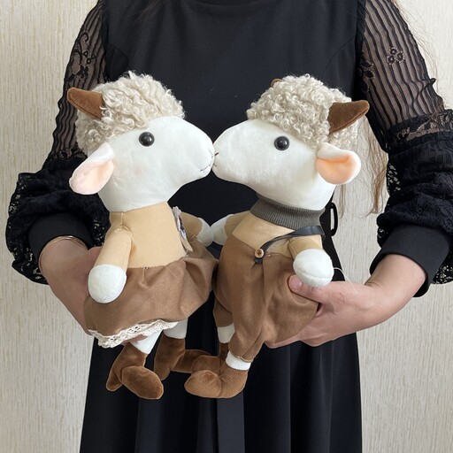 عروسک گوسفند لباس دار  دختر و پسر وارداتی 