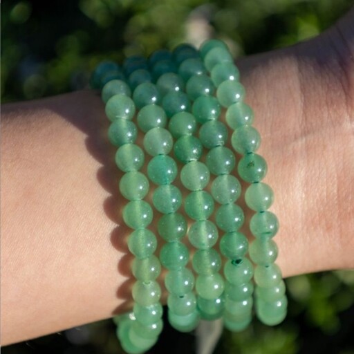 دستبند سنگ  آونتورین سبز  green aventurine 