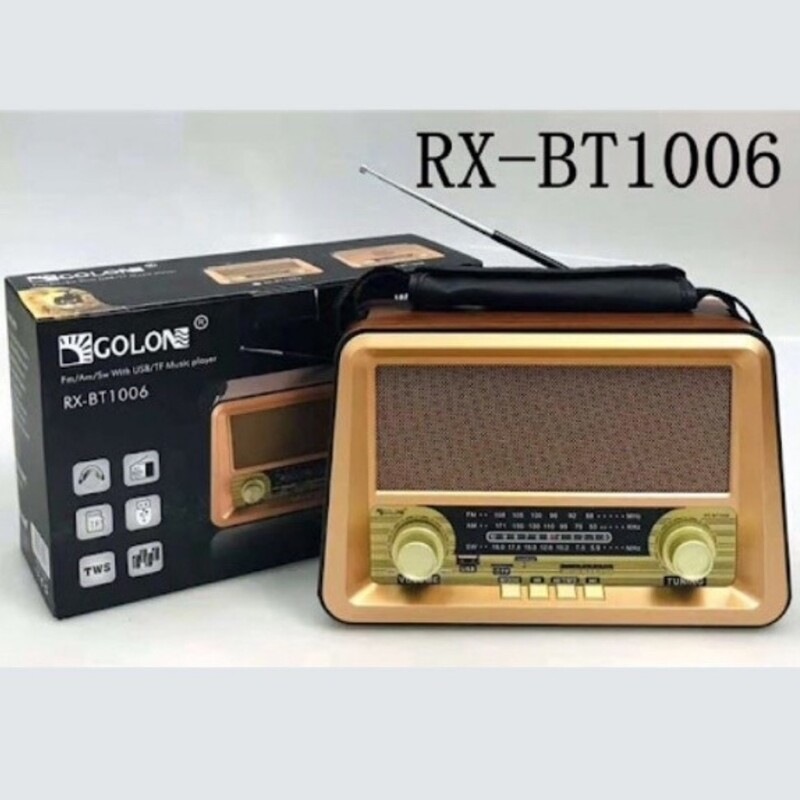 رادیو اسپیکر بلوتوثی گولون مدل RX-BT1006