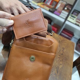 کیف دوشی مردانه مدل اسپرت همراه با جاکارتی جداگانه و ست
