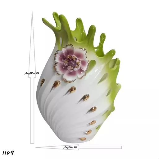دکوری و تزئینی سرامیک گلدان 1169