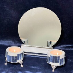 آینه و شمعدان جای آینه سنگ مصنوعی آینه کاری شده زیبا و خاص