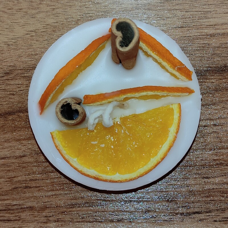 شمع دست ساز پرتقال و دارچین