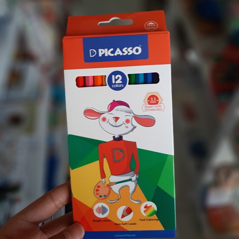 مداد رنگی 12 رنگ پیکاسو Picasso 