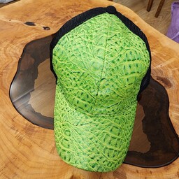 کلاه سبز چرمی،وارداتی،بسیار خوش کپ و با کیفیت