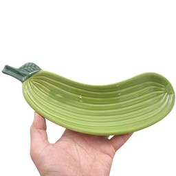 ظرف سرو مدل خیار تخت مارک بنیکو (BENICO) (رنگ سبز مغز پسته ای)