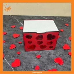 جعبه چوبی طرح قلب لیوان با قابلیت چاپ طرح دلخواه (ارسال رایگان)