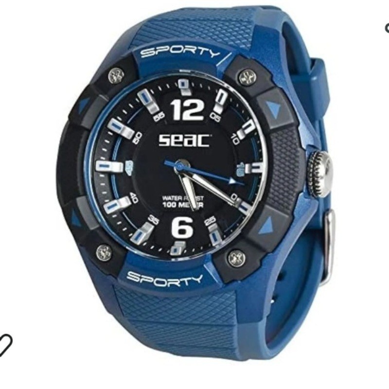 ساعت لایف استایل برند Seac مقاوم در برابر آب 100 متر، با مقاومت بالا  مناسب برای ورزشهای آبی 