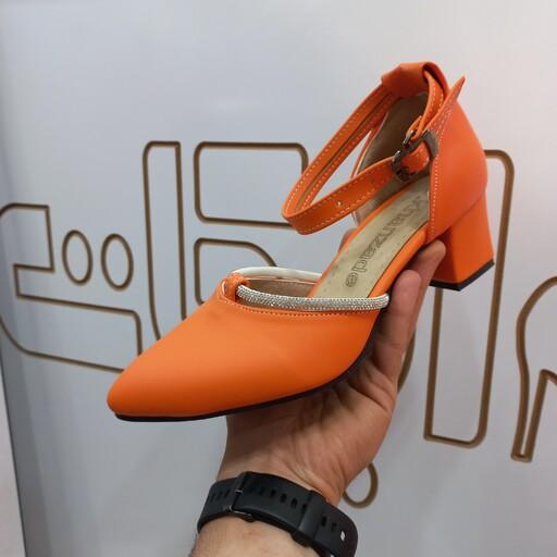 پک نارنجی کیف و کفش و کالج.کفش مجلسی.کیف و کفش ست