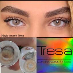 لنز رنگی چشم سالانه عسلی کاراملی برند Tresa