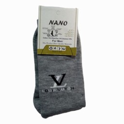 جوراب مردانه ساق بلند نانو عطری طرحLV