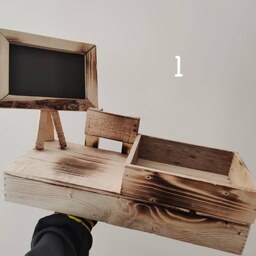 باکس هدیه چوبی تخته سیاه (با قابلیت نوشتن متن) 