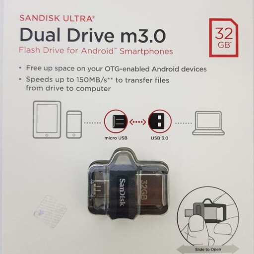 فلش سن دیسک مدل Ultra Dual Drive M3.0 32 GB
