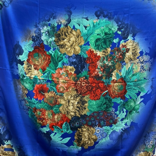 روسری مجلسی طرح گل ابرنگی بسیار زیبا در رنگبندی عالی 