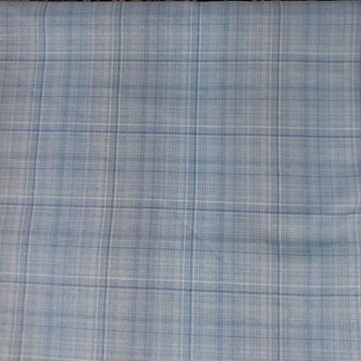 پارچه چهارخونه پیراهنی آبی آسمانی.تک رنگ.متراژ محدود 