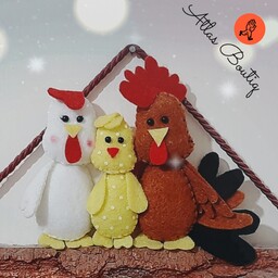 مگنت نمدی مرغ و خروس