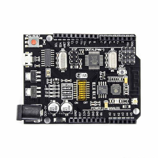 برد آردوینو UNO WIFI دارای پردازنده ATmega328P و ESP8266