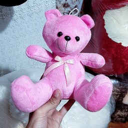 عروسک خرس بیبی رنگی کوچک ولنتاین 23 سانتی (عمده 10 تایی) مناسب باکس های کادویی بزرگ