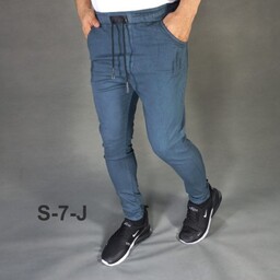 شلوار اسلش جین رنگ آبی نفتی دمپاکش مناسب سایز 31 تا 34