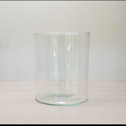 استوانه شیشه ای قطر8 ارتفاع10درجه2(گلدان شیشه ای)(تنگ شیشه ای)(قلمدان شیشه ای)