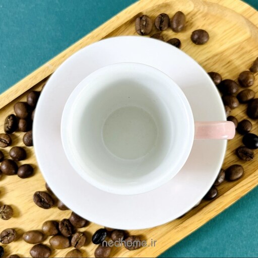  قهوه خوری سرامیک دنی هوم قطه طلایی صورتی  ( یک عدد فنجان  نعلبکی ) 
