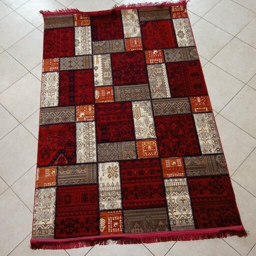 فرش ماشینی طرح سنتی  چهل تیکه  نخ pp شانه 500 نرم و لطیف فرش خرید