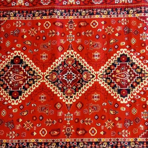 فرش ماشینی طرح سنتی  خشتی  نخ pp شانه 500 نرم و لطیف طرح سنتی فرش خرید