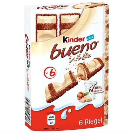 شکلات bueno بوینو با روکش شکلات سفید کیندر بسته 6 عددی