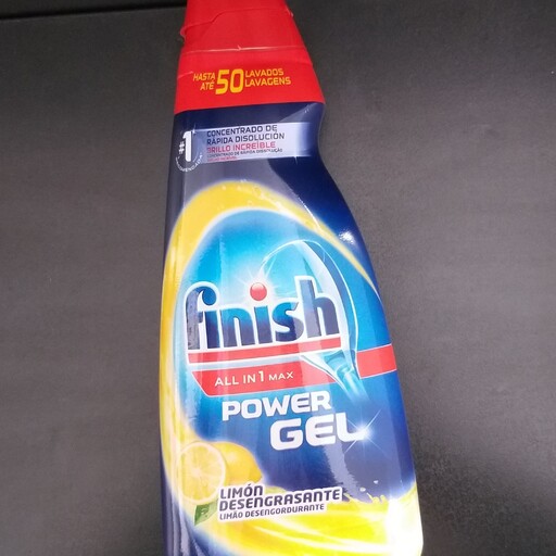 ژل ماشین ظرفشویی فینیش FINISH .یک لیتری ALL IN MAX1.رایحه لیمو 