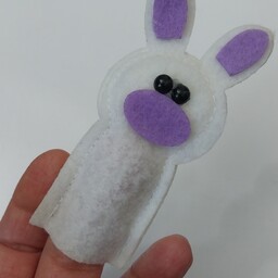 گیفت الفبا -عروسک انگشتی خرگوش مناسب آموزش حرف خ - برای پیش دبستان و کلاس اول