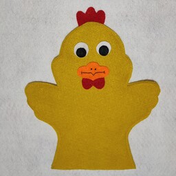 عروسک دستکشی نمدی طرح مرغ