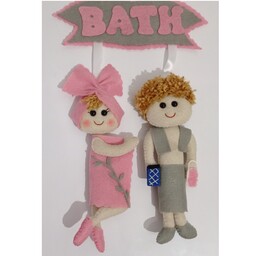 نشانگر سرویس بهداشتی و حمام مدل دختر و پسر (4 عروسکه)