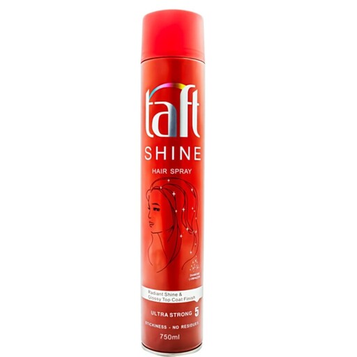 اسپری نگهدارنده حالت مو تافت مدل Shine Ultra Strong با درجه سختی 5 حجم 750 میل

