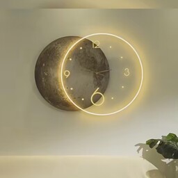 ساعت دیواری ماه و شیشه نوری