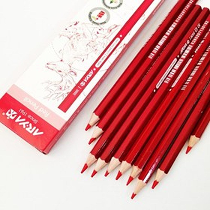 مداد قرمز آریا بسته 12 عددی